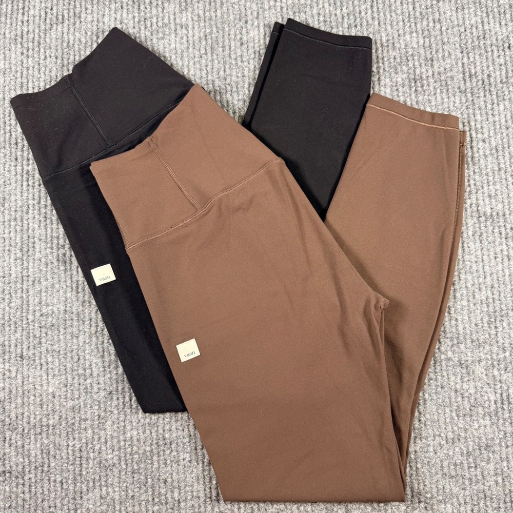 Vuori AllTheFeels High-Rise Leggings Bundle Black Rum Brown VW4018 Medium 2 Pack